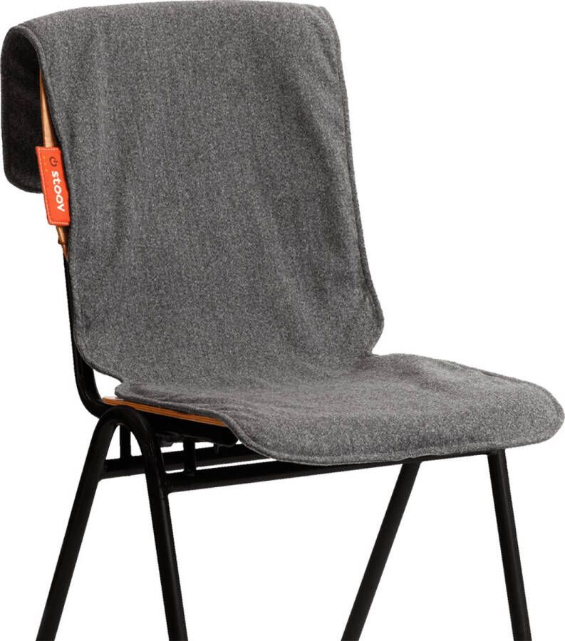 Stoov Warmtedeken Big Hug Duurzaam & Draadloos Infrarood warmtedeken Verwarmd stoelkleed 40x110 cm Original Grey Standaard Batterij