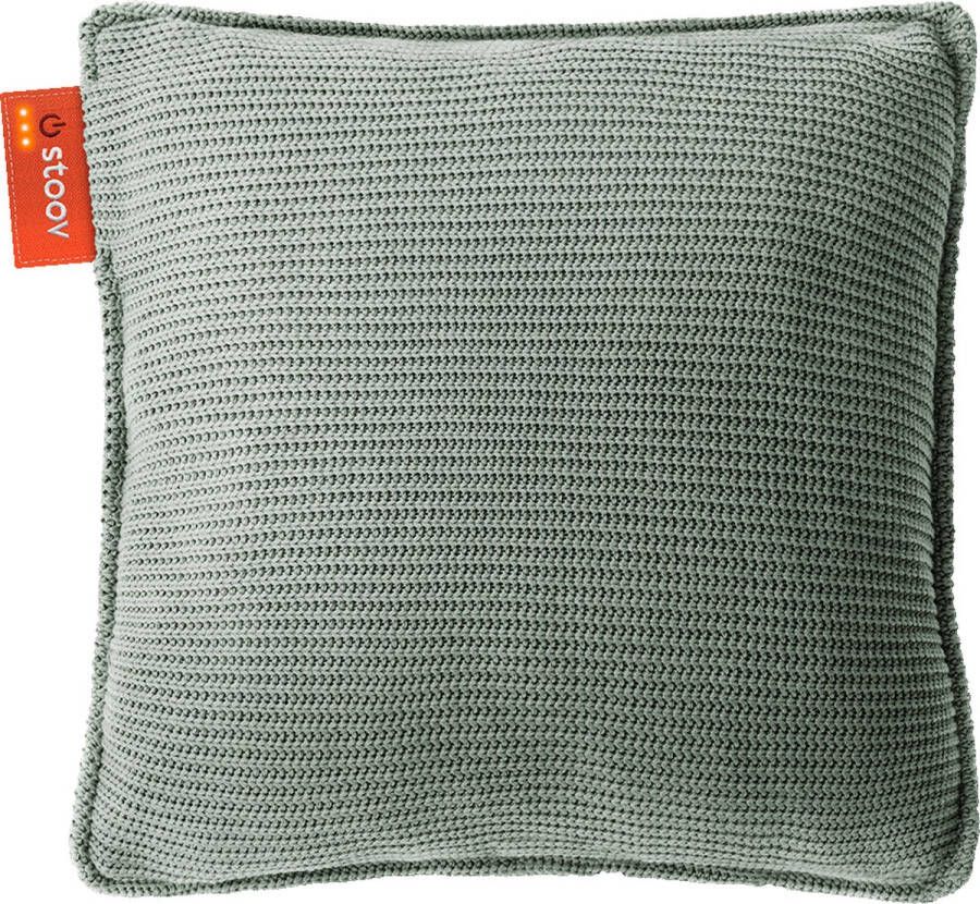 Stoov Warmtekussen Ploov Duurzaam & Draadloos Infrarood warmtekussen 45x45 Knitted Old Green Standaard Batterij