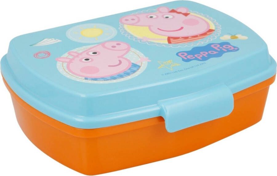 Peppa Pig Broodtrommel Having fun Plastic Licht Roze (17 x 5.6 x 13.3 cm)