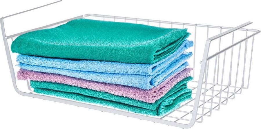 Storage solutions Hangmand voor kast metaal 40 x 26 x 14 cm grijs kastmandje
