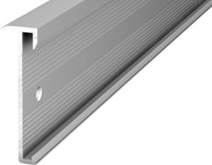 Storax Aluminium trapprofiel geboord 12 5mm x 3 00m (Zilver Grijs)