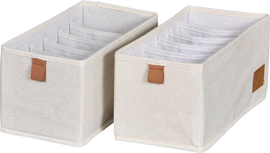 Merkloos Lade mandje beige kledingkast Store It