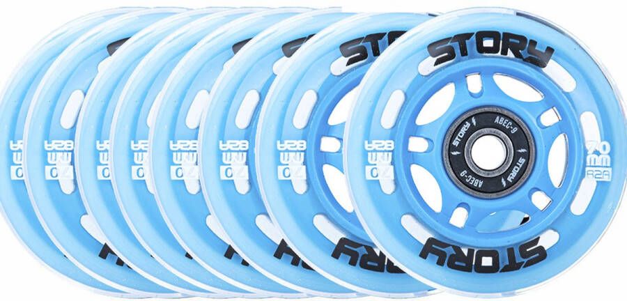 Story Inline Skates Wheel Set (8st !) Fusion Blue