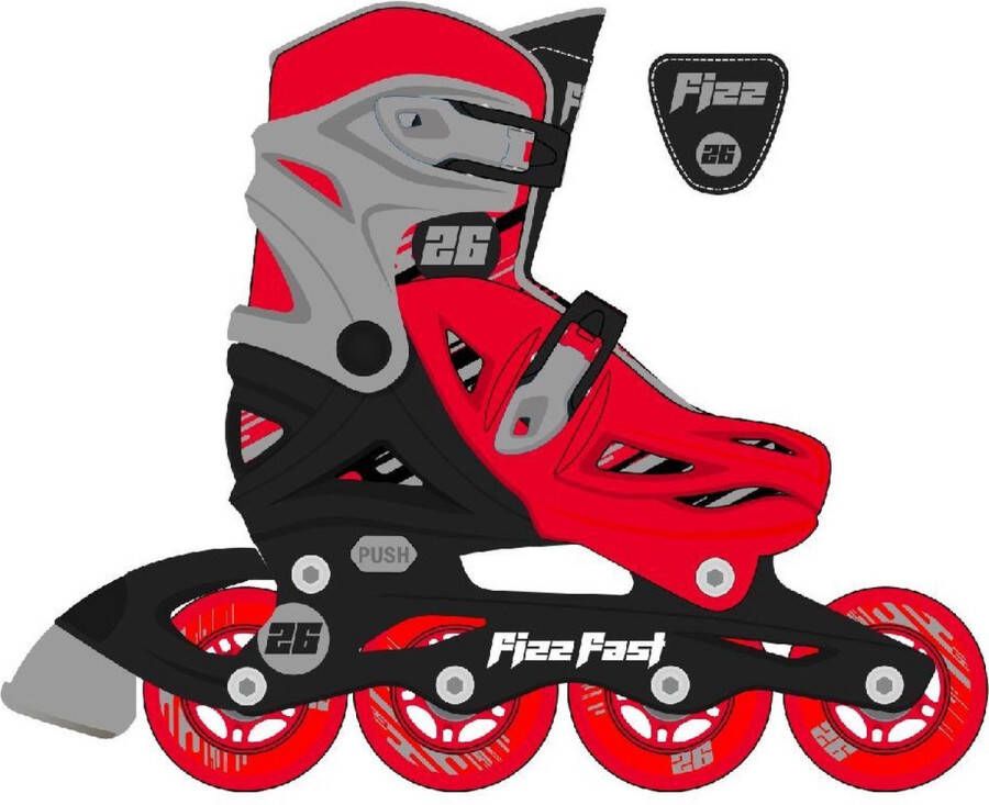 StreetSurfing Street Surfing Fizz Fast Inline Skates S 31-34 Rood Zwart