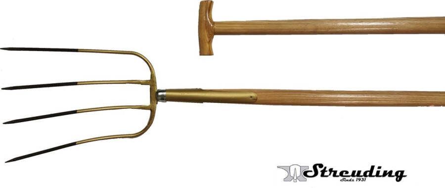 Streuding mestvork 4 tands met steel 85 cm ArtNr 80101