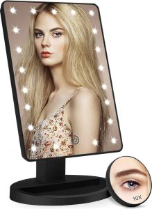 Strex Make Up Spiegel Met Led Verlichting 3 Verlichtingsmodus 1 10x Vergroting 360° Verstelbaar