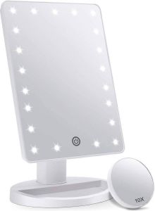 Strex Make Up Spiegel met LED verlichting Wit 3 Verlichtingsmodus 1 10x Vergroting 360° Verstelbaar