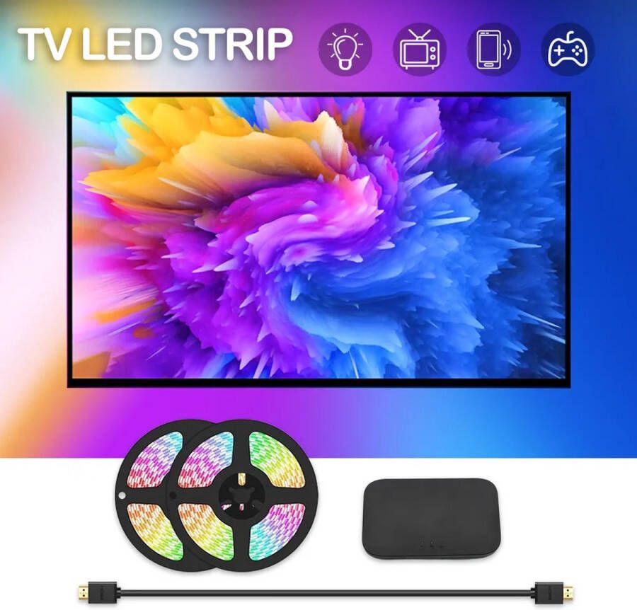 Strificate TV LED Strip Ambilight TV Tot TVs van 65 Inch Kleurt mee met de TV 2023 Model