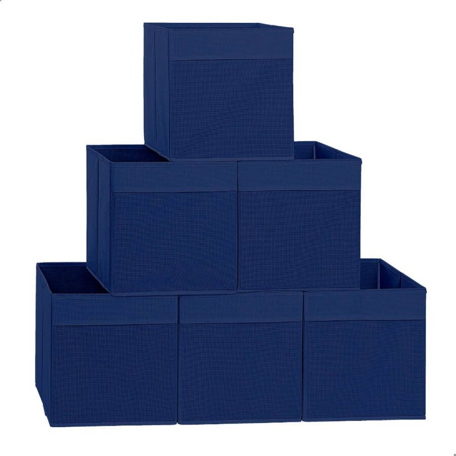 Struct Sense Kast Organizers Opbergmanden Opbergsysteem voor Kast Opbergboxen Blauw 6 Stuks