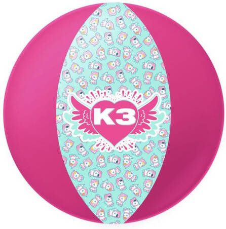 K3 Strandbal Roze Blauw 33 cm Opblaasbaar Zomer Zwemmen