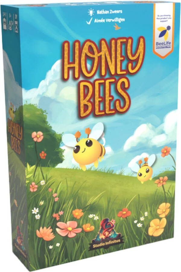 Studio Infinitus Honey Bees Dobbelspel Spel voor het hele gezin Gezelschapsspel Familiespel Klein Cadeautje Kerstcadeau