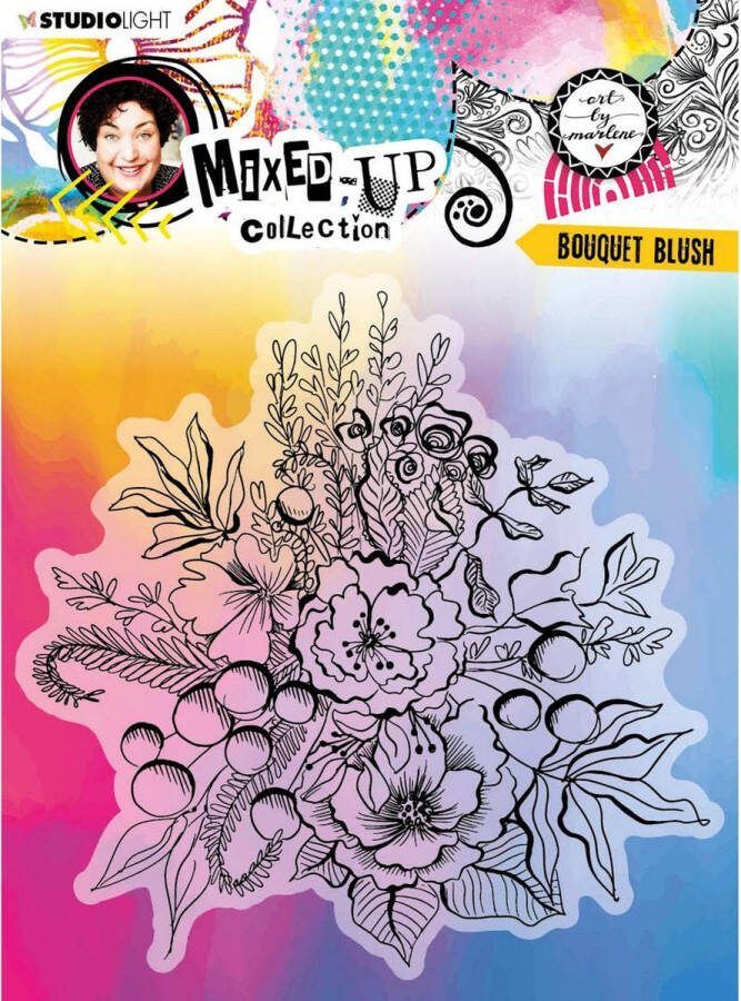 Studio Light Clear stamp ABM Mixed-up Bouquet blush nr. 290