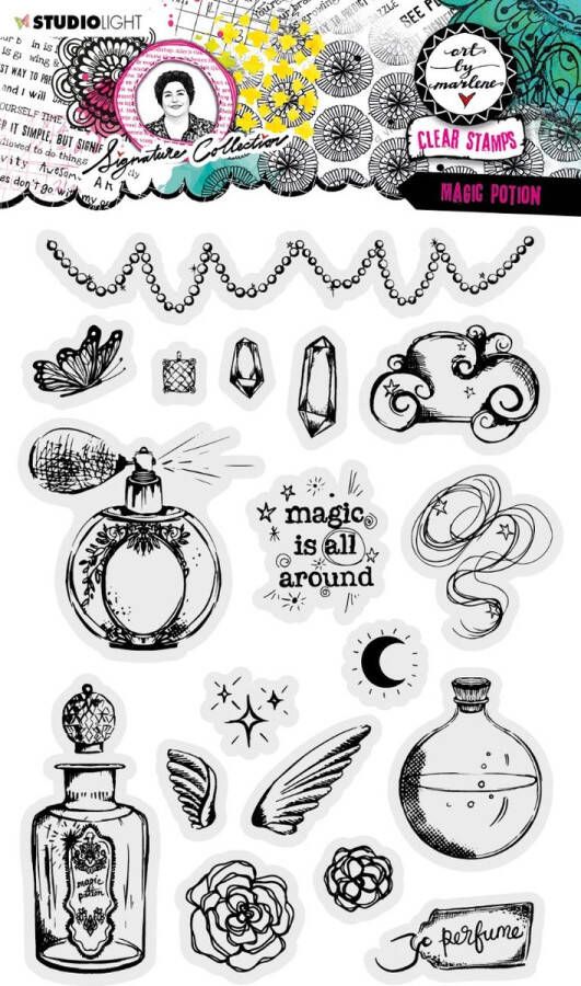 Studio Light Clear stamps ABM Signature collection Magic Potion nr. 505