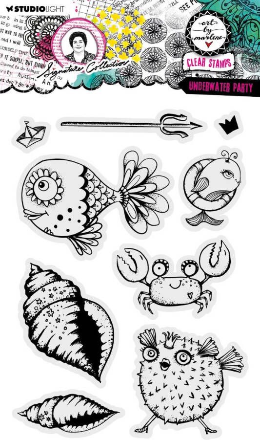 Studio Light Clear stamps ABM Signature collection Underwater party nr. 649