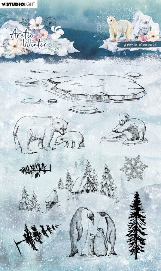 Studio Light Clear stamps Arctic elements Arctic winter nr. 584