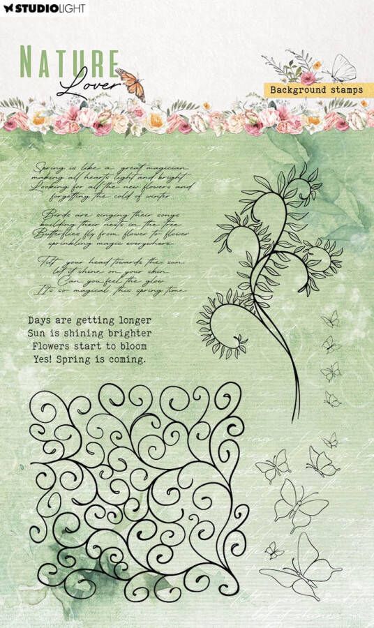 Studio Light Clear stamps Background stamps Nature lover nr. 594