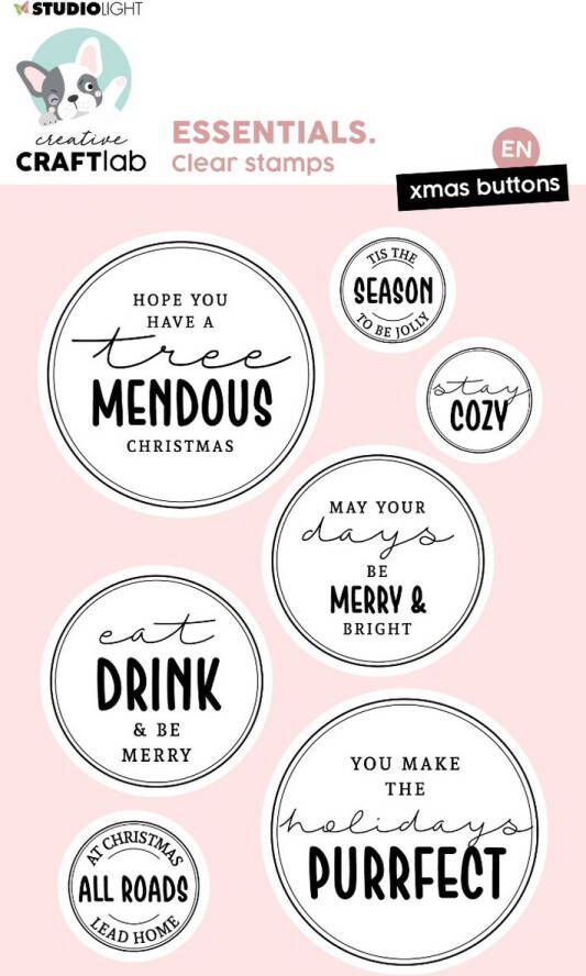 Studio Light Clear stamps Xmas buttons Essentials nr. 556