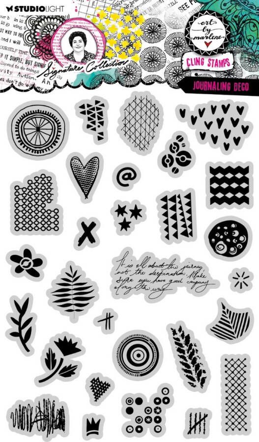 Studio Light Cling stamp set Journaling deco ABM signature collection nr. 689