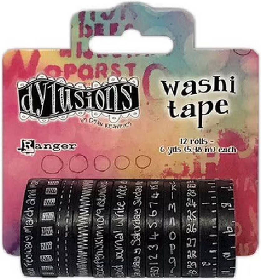 Studio Light Dylusions Washi tape black 12 rolletjes