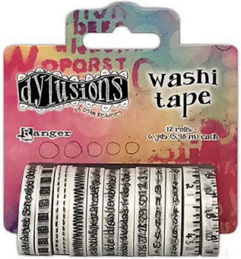 Studio Light Dylusions Washi tape white 12 rolletjes