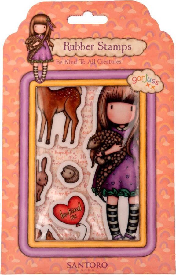 Studio Light Gorjuss Cling stamps Be kind to all creatures nr. 575