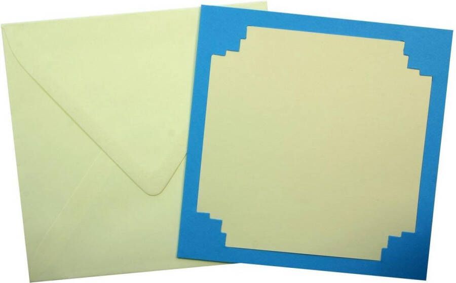 Studio Light Kartel Insteekkaarten Set Vierkant 13 5 x 13 5cm Kobalt Blauw 36 Kaarten en 36 enveloppen Maak wenskaarten voor elke gelegenheid
