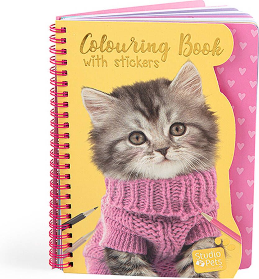 Studio Pets by Myrna Kleurboek met stickers – Studio Pets kleurplaat Kitten