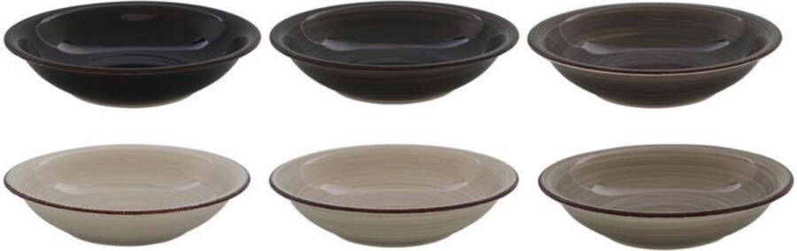 Studio Tavola Diepe Borden Vintage Loft ø 21 cm 6 stuks
