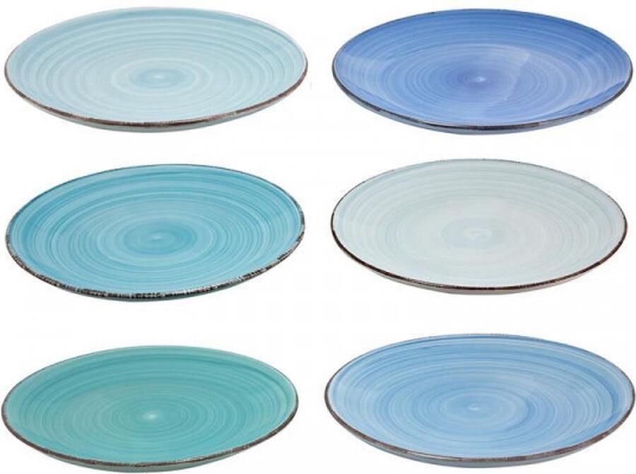 Studio Tavola Dinerborden Ocean Blue ø 26.5 cm 6 stuks