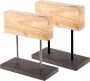 Laguiole Style de Vie Magnetisch messenblok Eiken met natuurstenen voet - Thumbnail 1