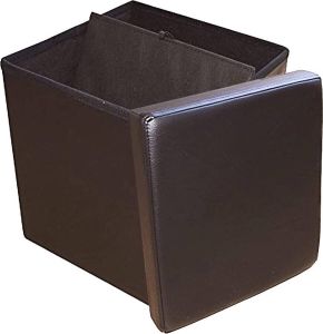Style Shoe zitbank met opbergruimte opvouwbare opbergbox zitkist zitblok voetsteun belastbaar tot 300 kg kunstleer 38 x 38 x 38 cm