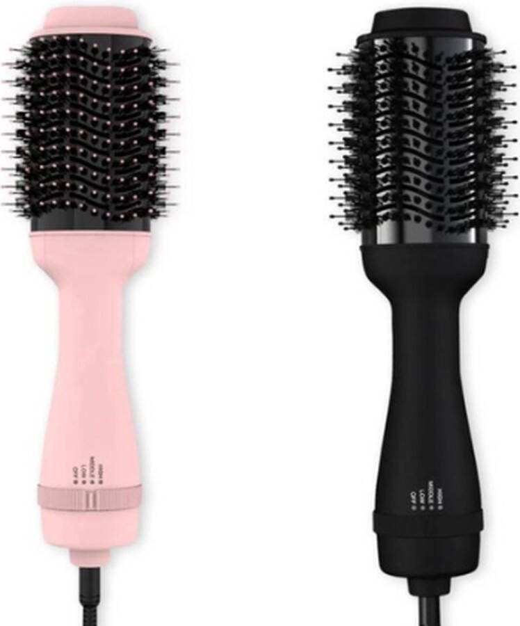 Subcombines 3-in-1 Fohnborstel – Airstyler en Krultang – Ionentechnologie Keramische Magic Brush – Lang Stijl Krullen Voor alle haartypen ook beschadigd haar – Extra brede platen 1200W – Zwart
