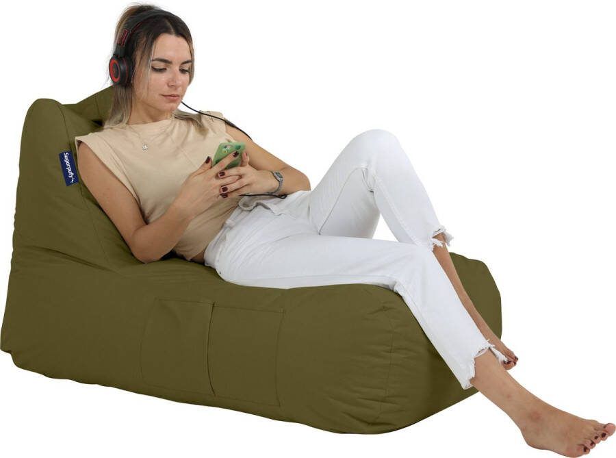 Sugarpufy Zitzak Lounge kussen Trendy Olijf Groen