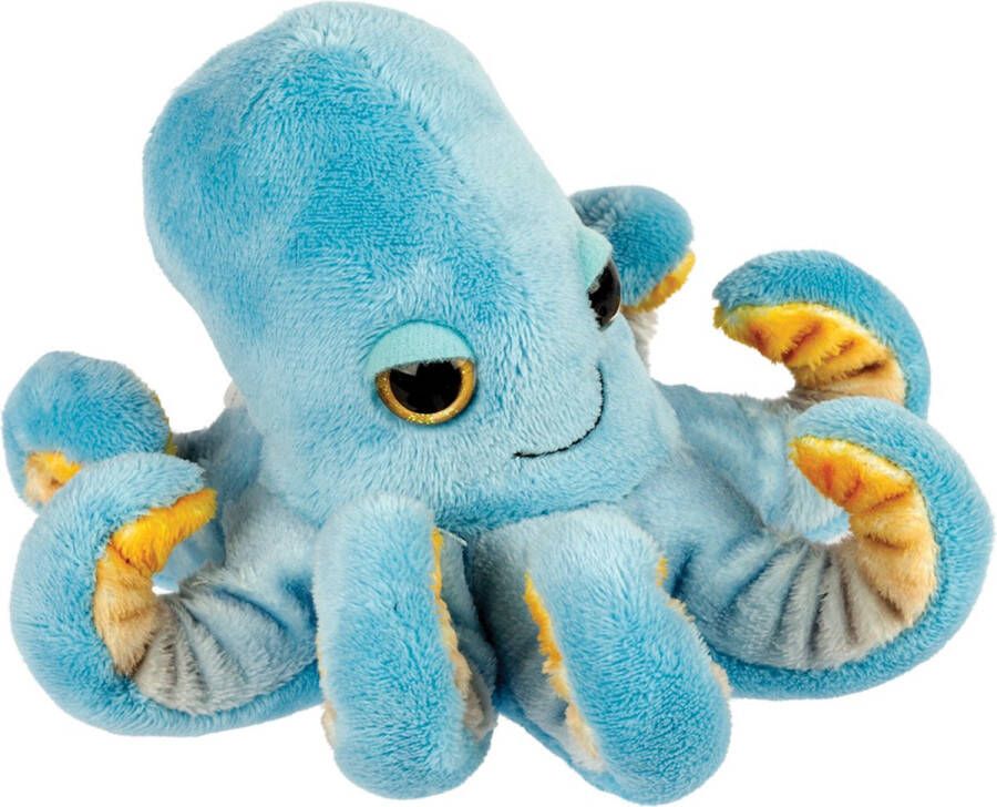 Suki Gifts pluche inktvis octopus knuffeldier cute eyes blauw 15 cm Knuffel zeedieren