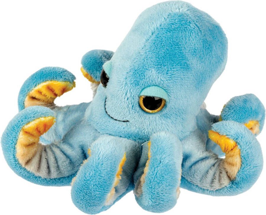 Suki Gifts pluche inktvis octopus knuffeldier cute eyes blauw 22 cm Knuffel zeedieren
