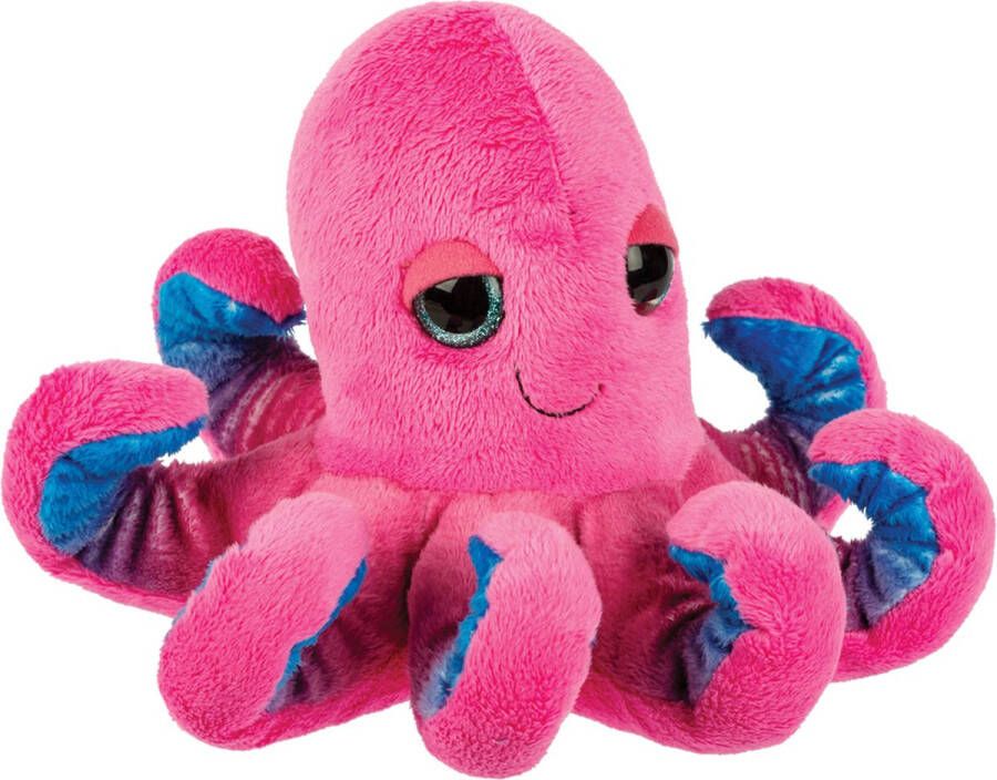 Suki Gifts pluche inktvis octopus knuffeldier cute eyes roze 15 cm Knuffel zeedieren