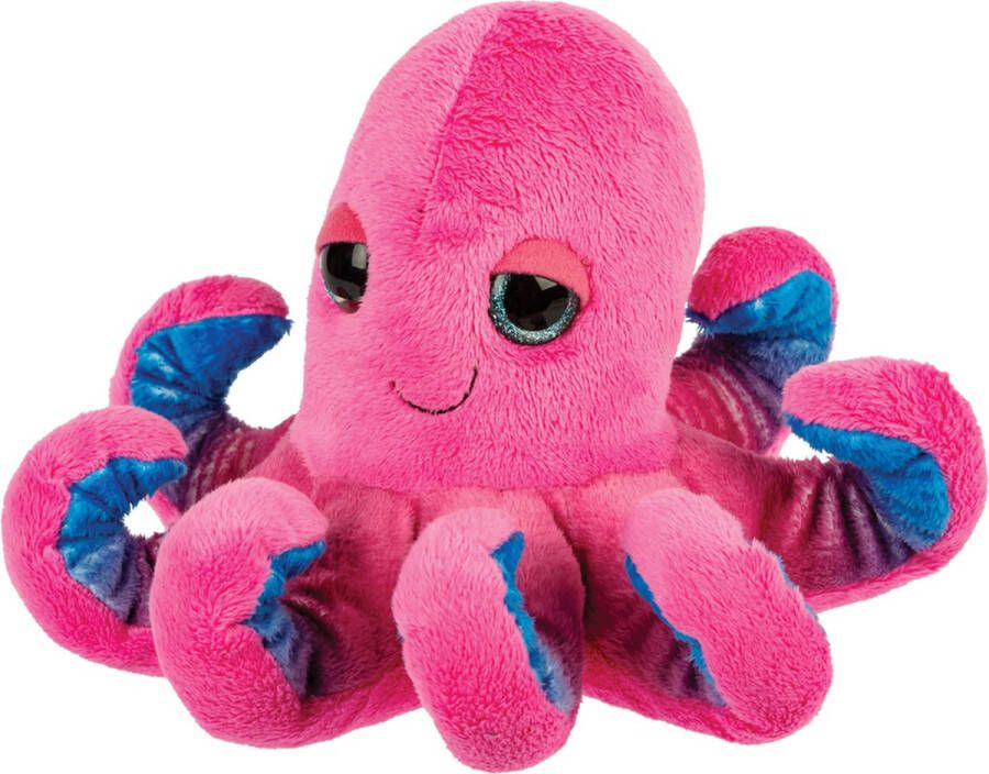 Suki Gifts pluche inktvis octopus knuffeldier cute eyes roze 22 cm Knuffel zeedieren