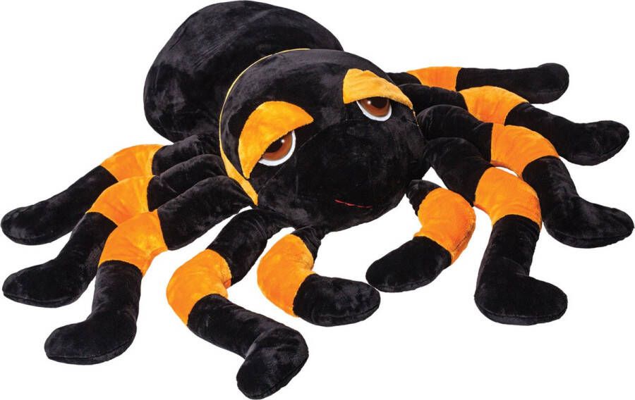 Suki Gifts Pluche knuffel spin tarantula zwart oranje 82 cm speelgoed XXL-size