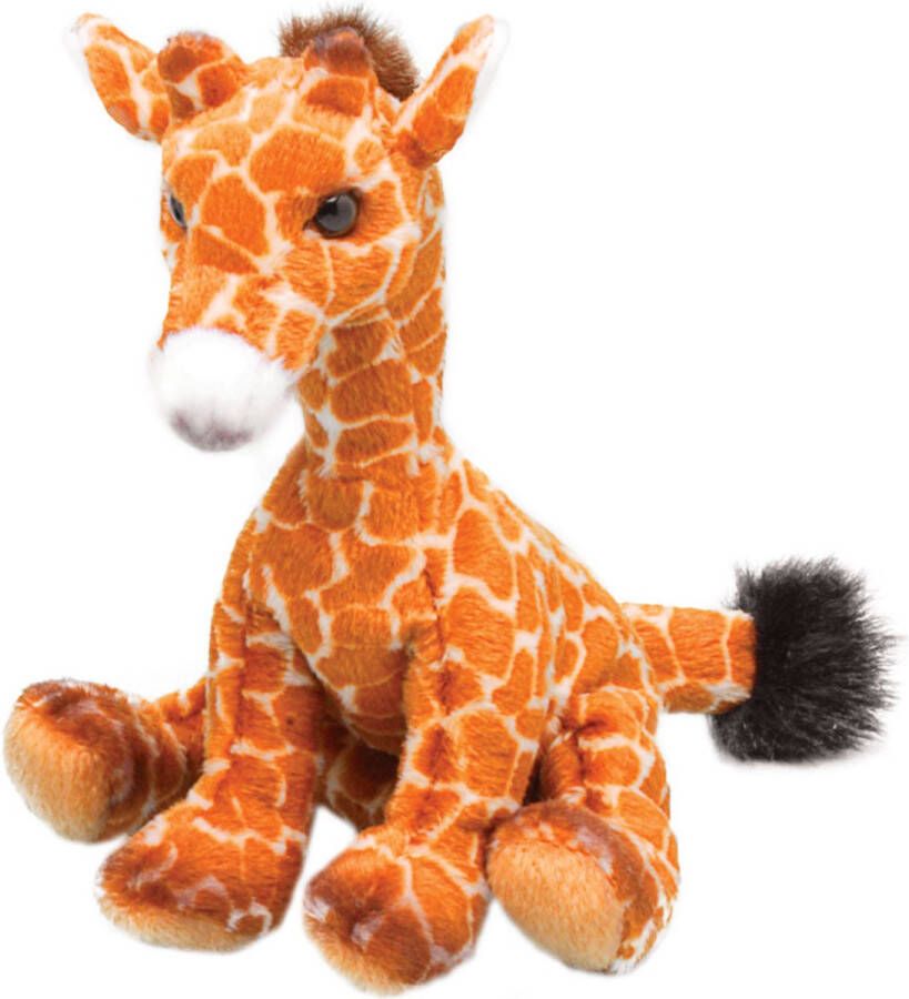 Suki Gifts Pluche knuffeldier Giraffe gevlekt bruin 13 cm safari thema speelgoed dieren