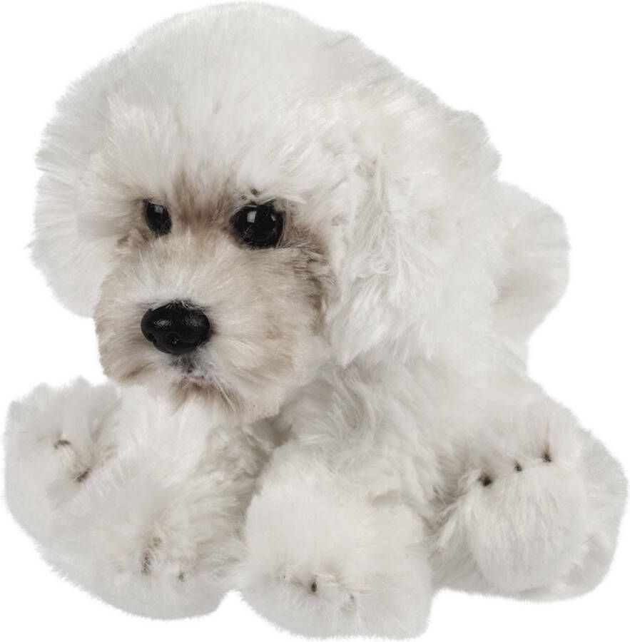 Suki Gifts Pluche knuffeldier hond Maltezer creme wit 13 cm Knuffel huisdieren