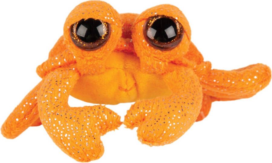 Suki Gifts pluche krab knuffeldier cute eyes oranje 14 cm Knuffel zeedieren