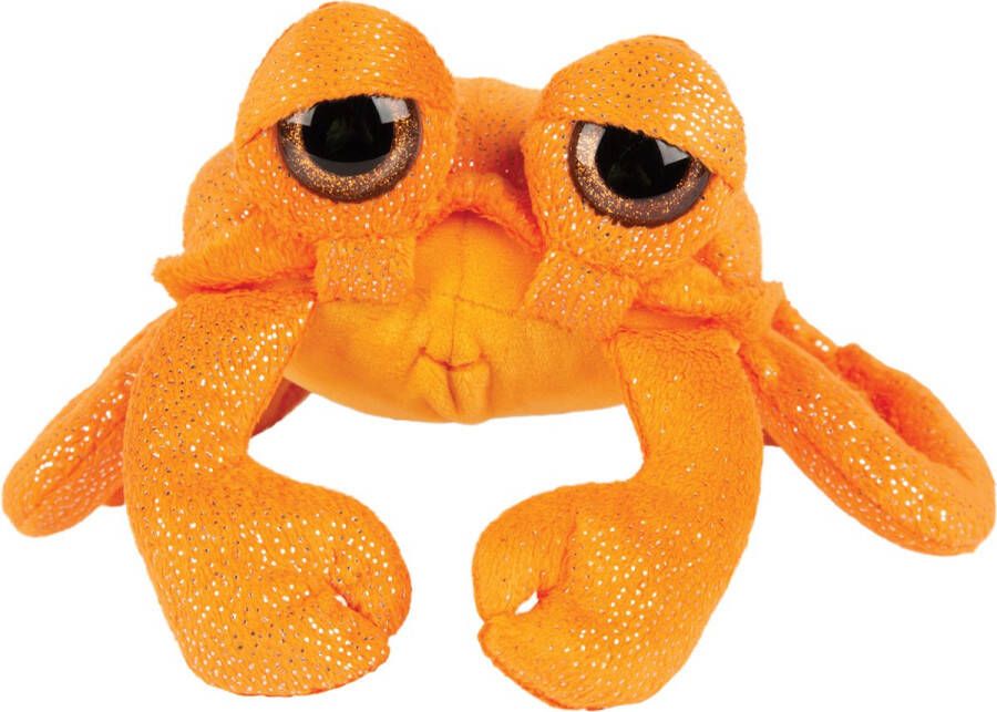 Suki Gifts pluche krab knuffeldier cute eyes oranje 23 cm Knuffel zeedieren