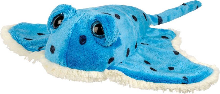Suki Gifts pluche Pijlstaart Rog knuffeldier cute eyes blauw 37 cm Knuffel zeedieren