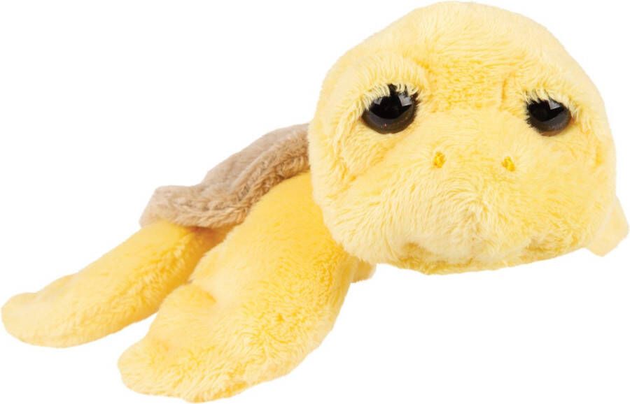 Suki Gifts pluche zeeschildpad Jules knuffeldier cute eyes geel 14 cm Knuffel zeedieren