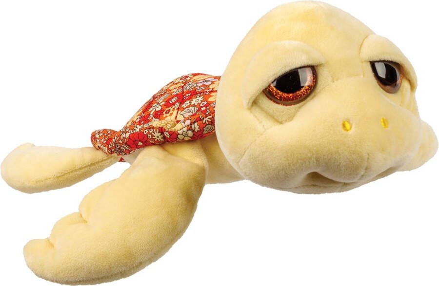 Suki Gifts pluche zeeschildpad Jules knuffeldier cute eyes lichtgeel 24 cm Knuffel zeedieren