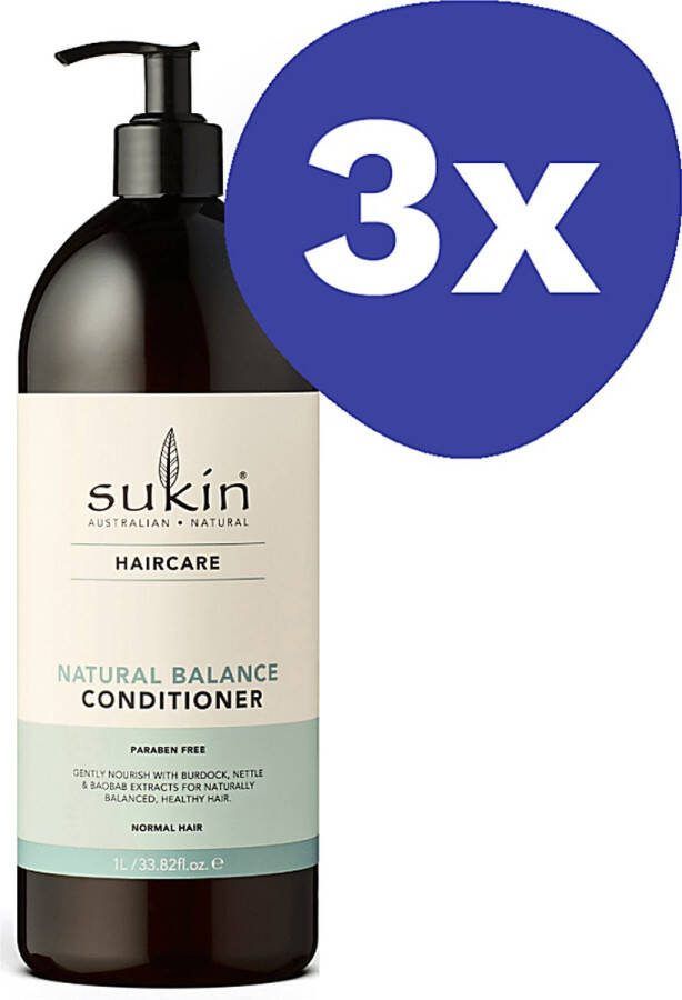 Sukin Natural Balance Conditioner (3x 1L)