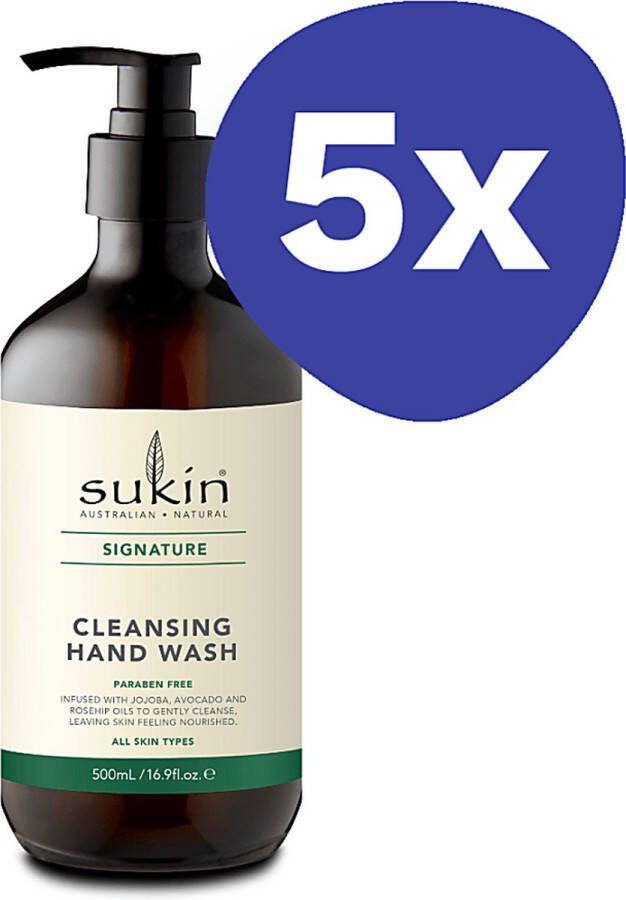 Sukin Reinigende Handzeep (pomp) (5x 500ml)