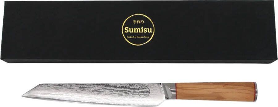 Sumisu Knives Japans Fileermes Yanagiba Wood Collection 100% Damascus staal Geleverd in luxe geschenkdoos BBQ mes