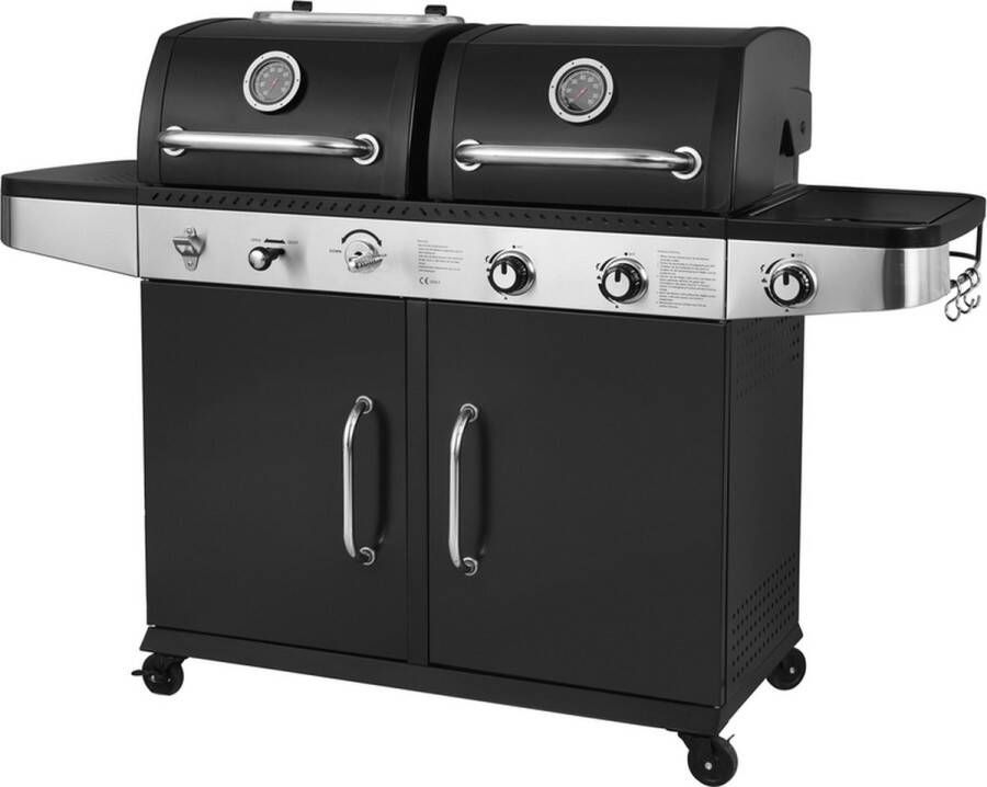 Summ – MAGNUS – Zwart Staal – Barbecue – BBQ – Grill – BBQ Grill Stevig staal – Smoker – Gasbarbecue & houtskool Stijlvol