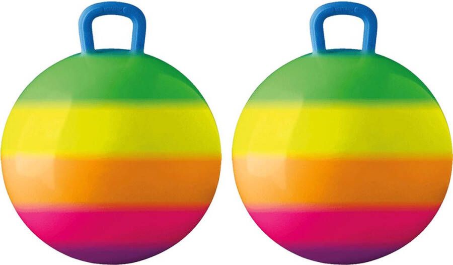 Summerplay Summer Play Skippybal 2x regenboog 50 cm buitenspeelgoed voor kinderen Skippyballen